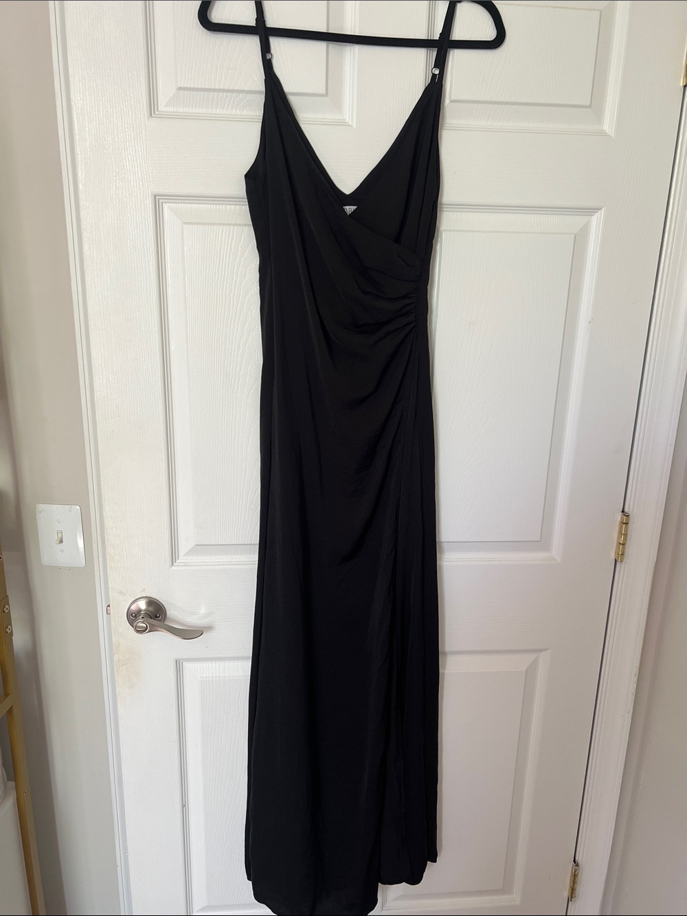 Black Spaghetti-Strap Maxi Dress